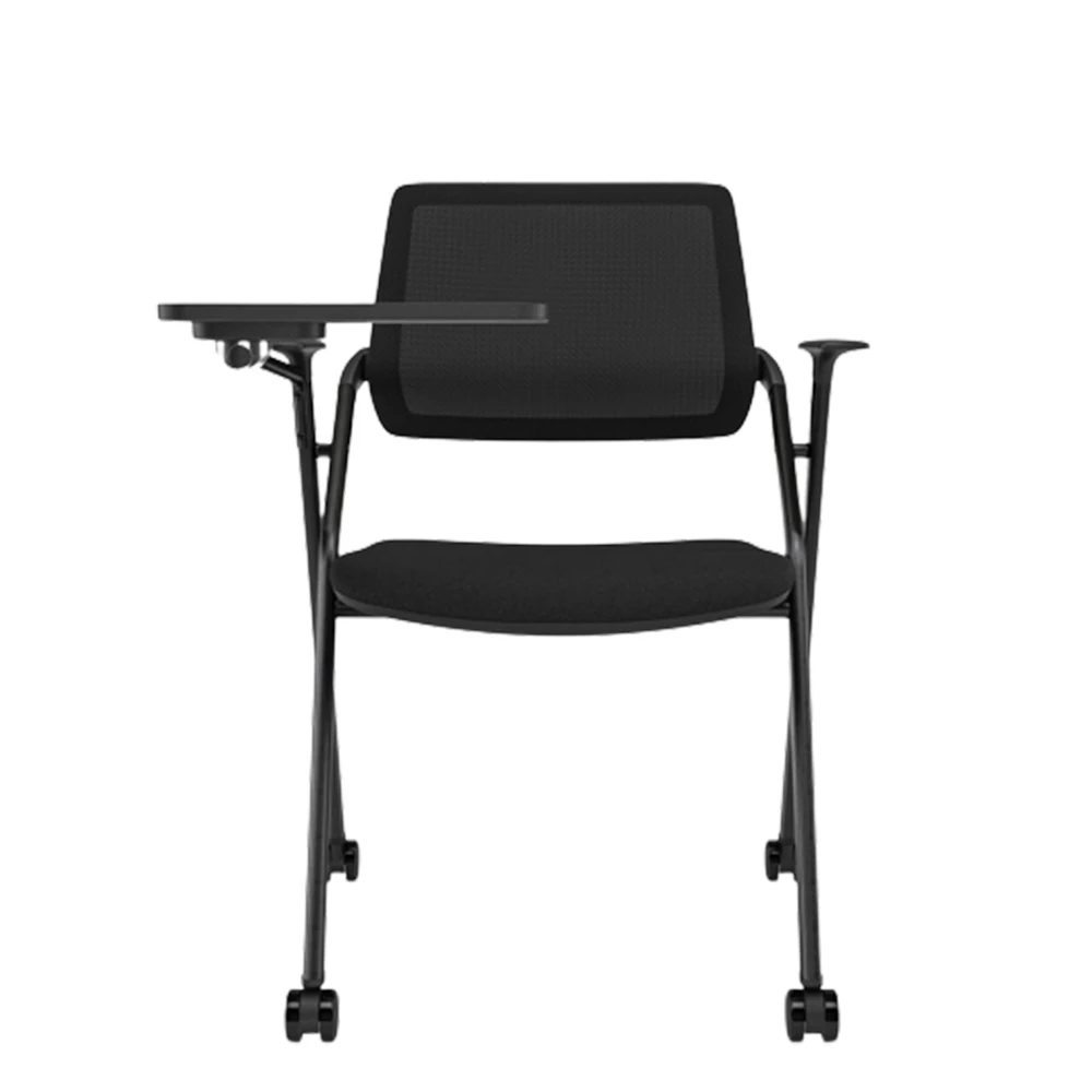 

Comfortable Office Chair Portability Conference Chair High Elasticity Ventilation With Writing Pad Foldable Stool