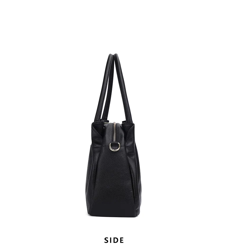 Motingsome Handtasche aus weichem Rindsleder für Damen, große 3-Zwischenschicht, elegante Damenhandtasche, schwarze Umhängetaschen, Geldbörsen – Detail 12