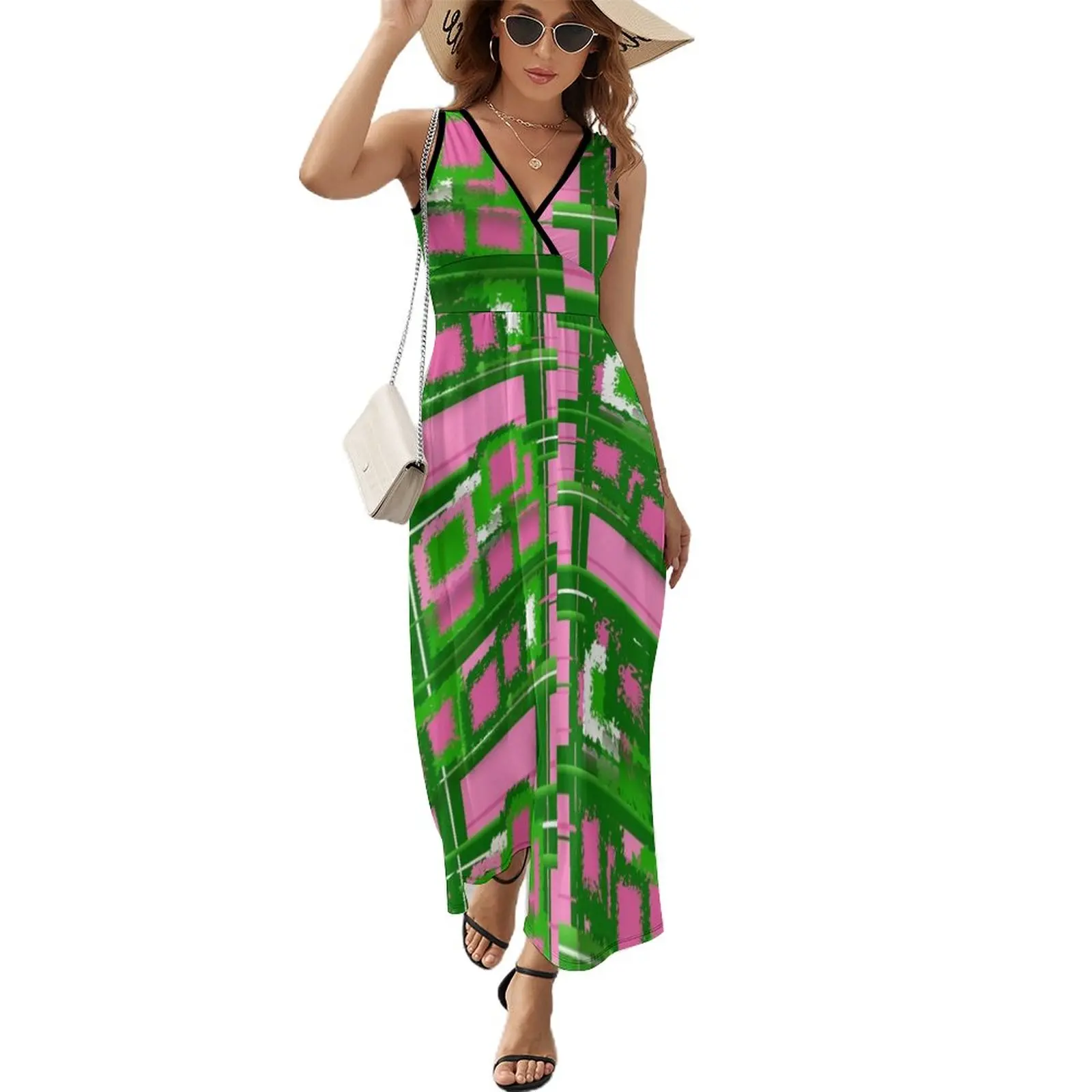 

Pink & Green Fashions & Products! Sleeveless Dress women's summer dresses 2024 Woman clothing