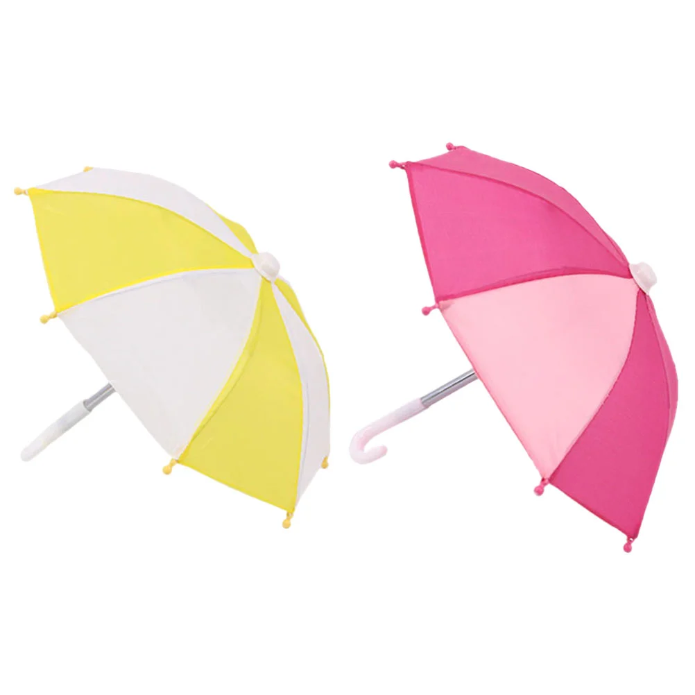 2pcs Mini Umbrella Miniature Umbrella Umbrella Photo Prop House Supplies