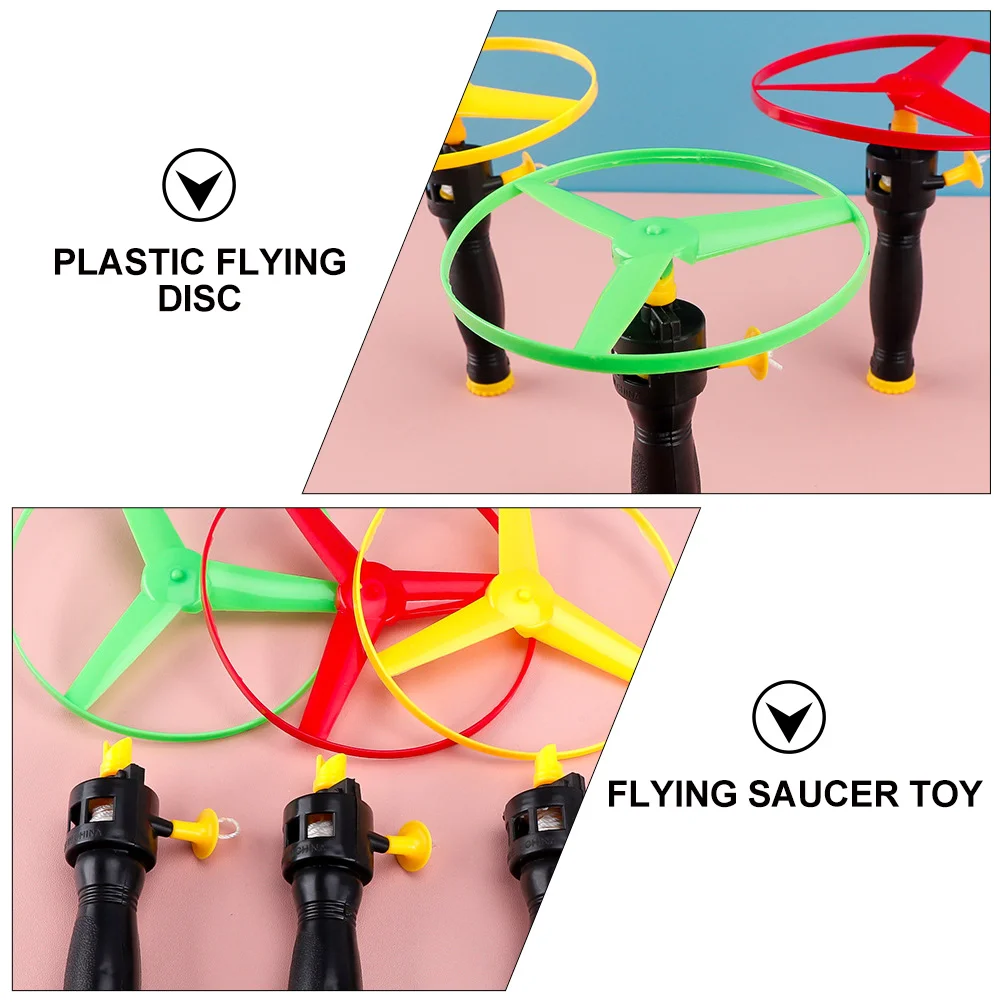 Children's Flying Saucer Toy UFO Disc Plastic Helicopter Propeller Game 10 Pcs