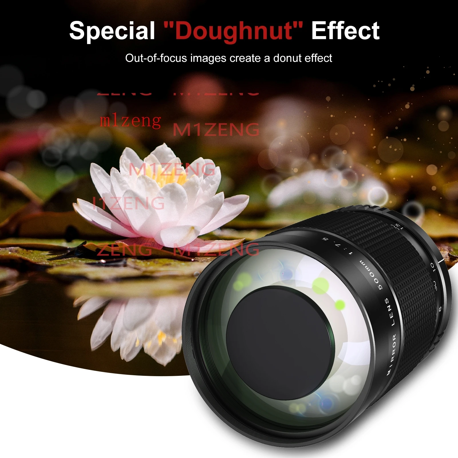 캐논 EOS, EOS R, EOS M, 니콘 Z7, Z50,  AF FE, 올림푸스, 파나소닉, 라이카 L, LM, 후지 카메라용 500mm f7.5 미러 텔레포토 렌즈