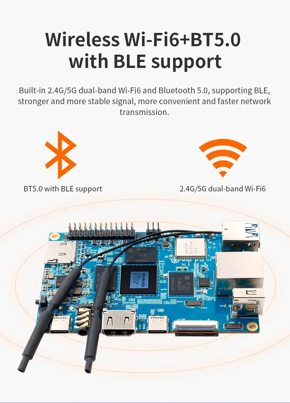   5B EMMC Ĩ RK3588S, 64 Ʈ  + BLE 8K  ̴ PC,   5 B SBC ̱  ǻ, 8GB RAM, 64GB