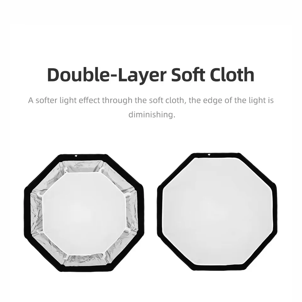 트리오포 K3-55 K3-65 K3-90 K3-120 퀵 릴리즈 소프트박스 (그리드 포함) 접이식 옥타곤 소프트박스 (스튜디오 및 야외 촬영용)