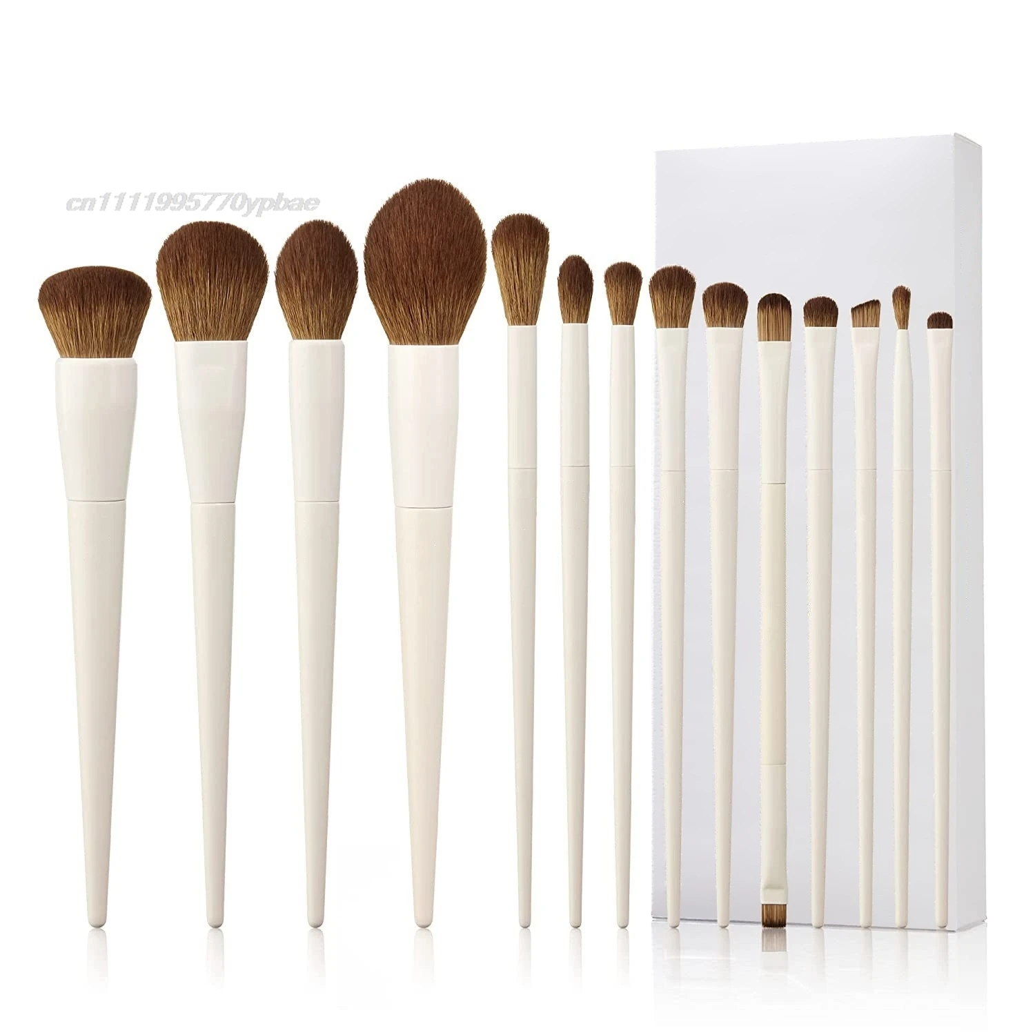 Set di 14 Pennelli per Trucco Sintetici per Fondotinta, Cipria, Contouring, Ombretto, Eyeliner, Sfumature e Illuminanti - immagine 5