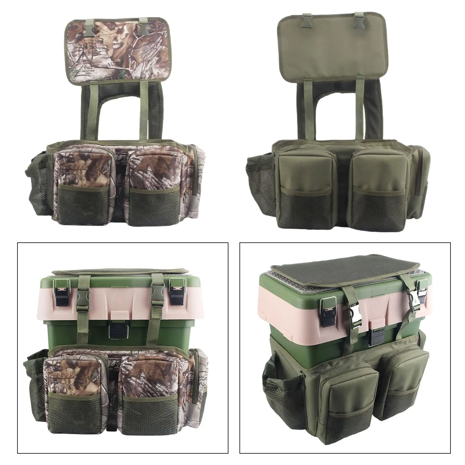 Fishing Seat Box Backpack Fishing Tackle Storage Bag Durable Sturdy Canvas Bag