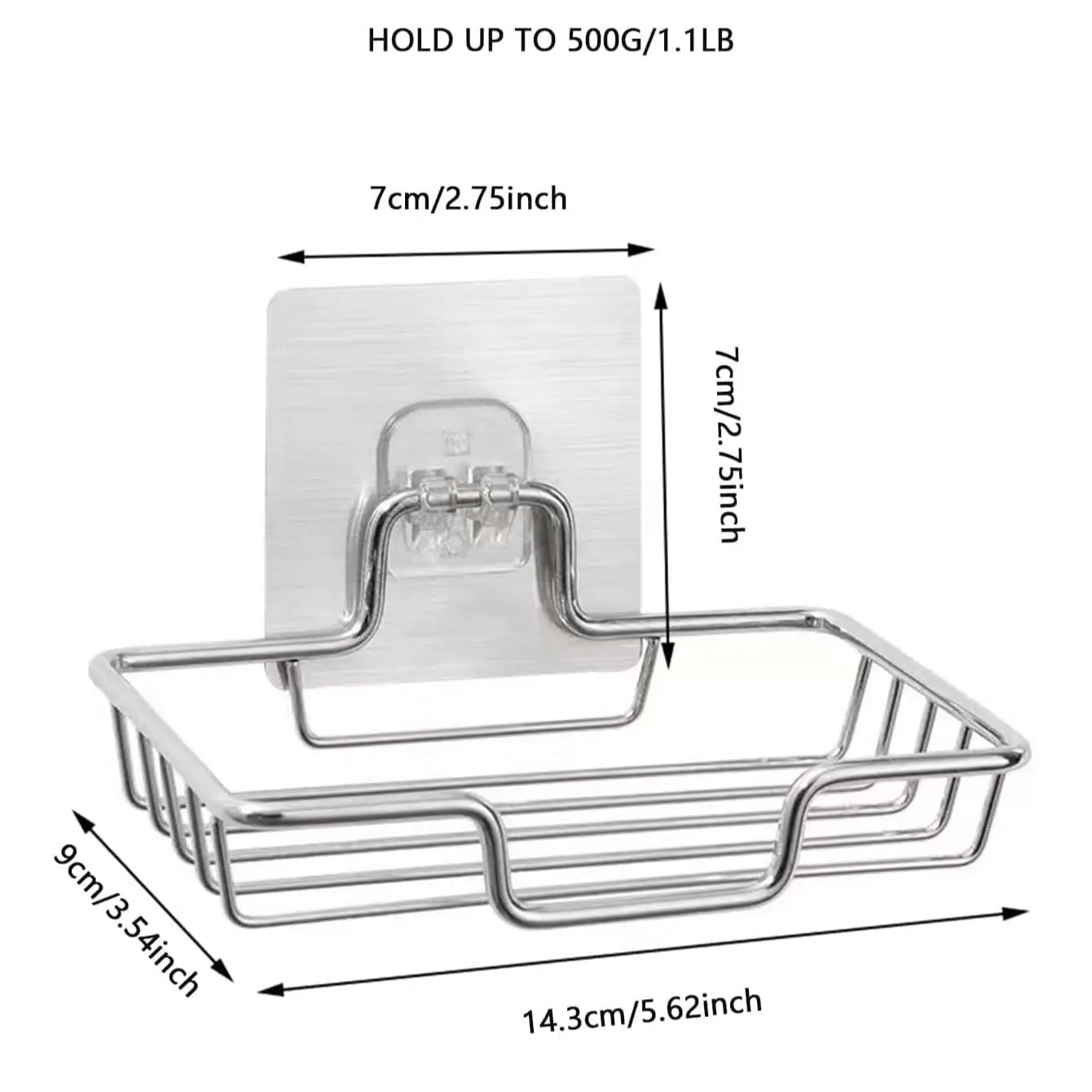 Soap Rack Wall Mounted Holder Net Stainless Steel Sponge Dish Bathroom Kitchen Storage Accessories Shampoo Self Adhesive SW 1PC soap holder,soap dish rack
