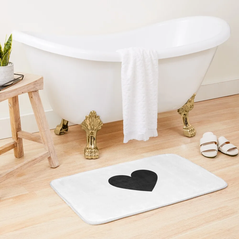 

Black Heart Bath Mat Toilet Rug Hallway Carpet Carpets For The Bathroom Carpets For Bathrooms Mat