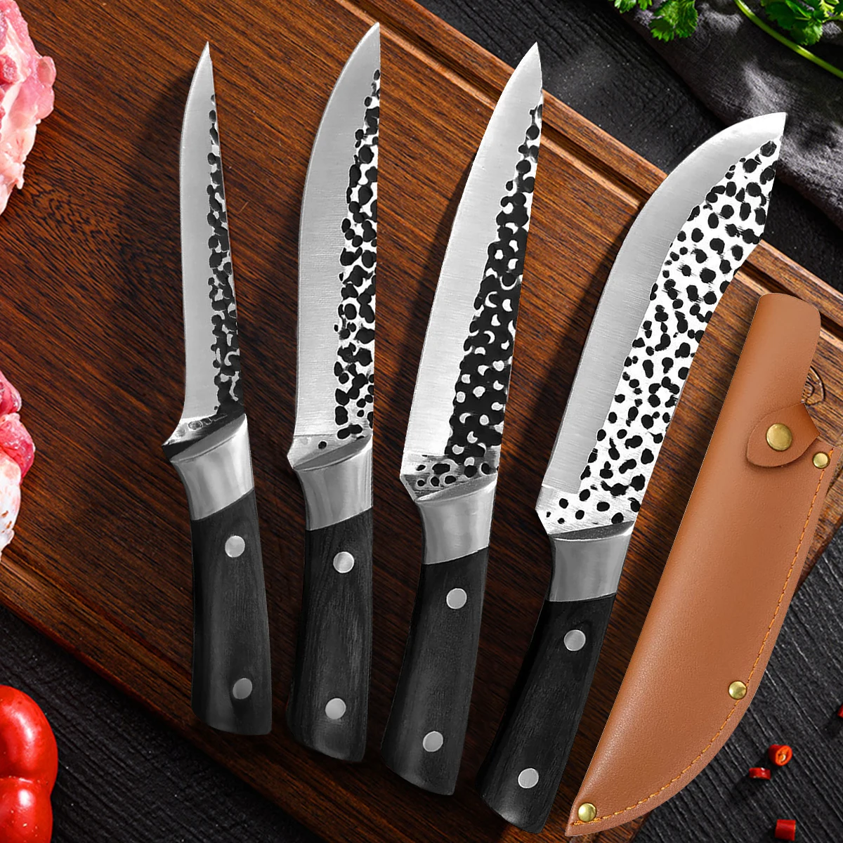 Кованый нож из нержавеющей стали кованый мясника бытовой кухонный для нарезки