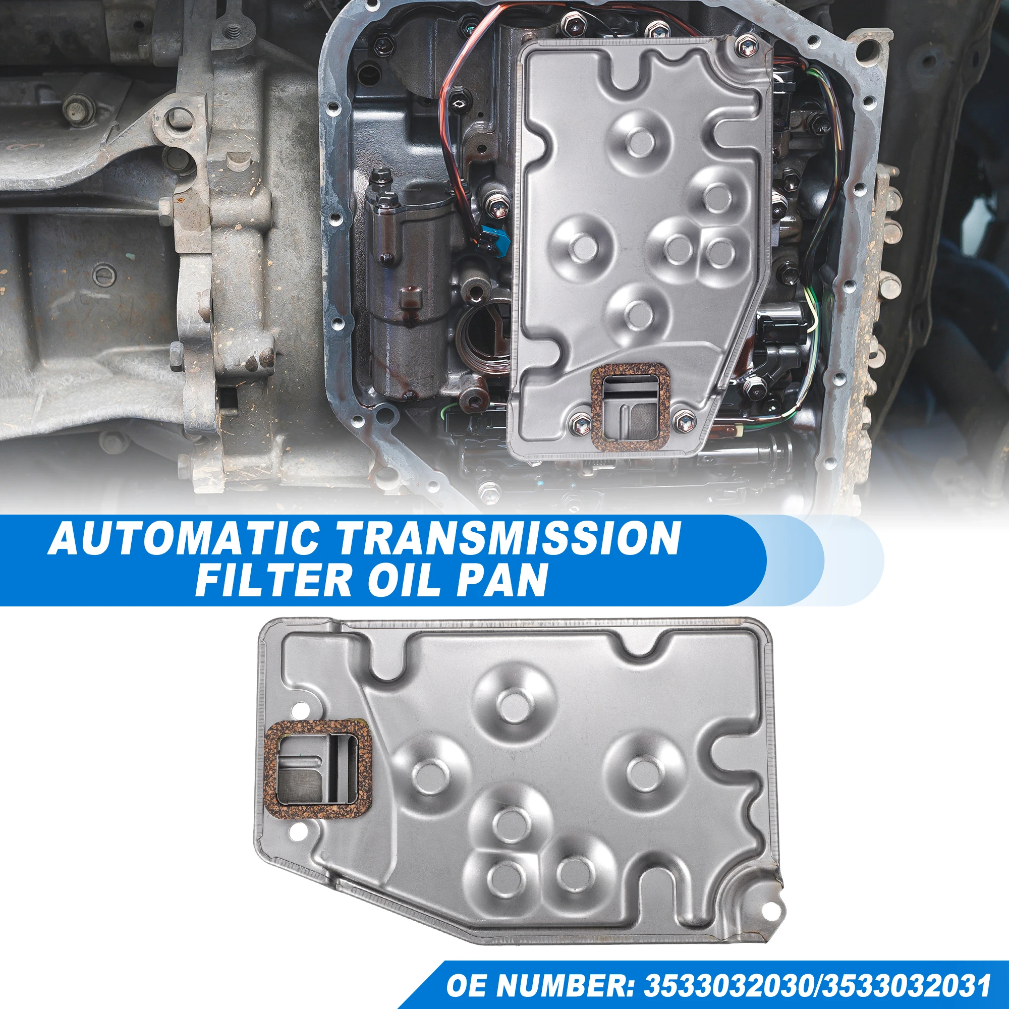 UXCELL A140E A140L Automatic Transmission Filter Oil Pan for Toyota RAV4 Base 2.0L L4-Gas 1996-2000 3533032030