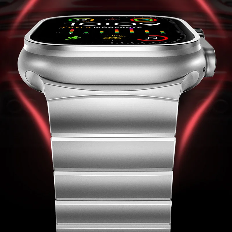 Stainless Steel Metal Strap For Apple Watch Ultra 2 49mm 45MM 45mm 42 41MM for iWatch Series 9 8 7 6 5 4 se 3 2 1 40MM bracelet