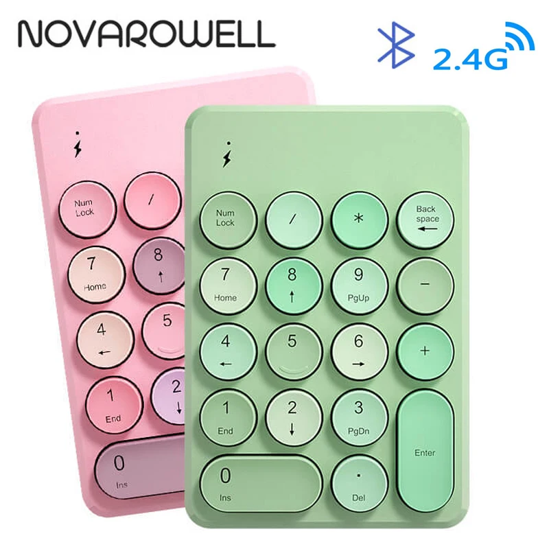 

Mini Numeric Keyboard Bluetooth Keypad Wireless Numpad Mix Color Candy Portable For Laptop PC Computer Windows Teclados