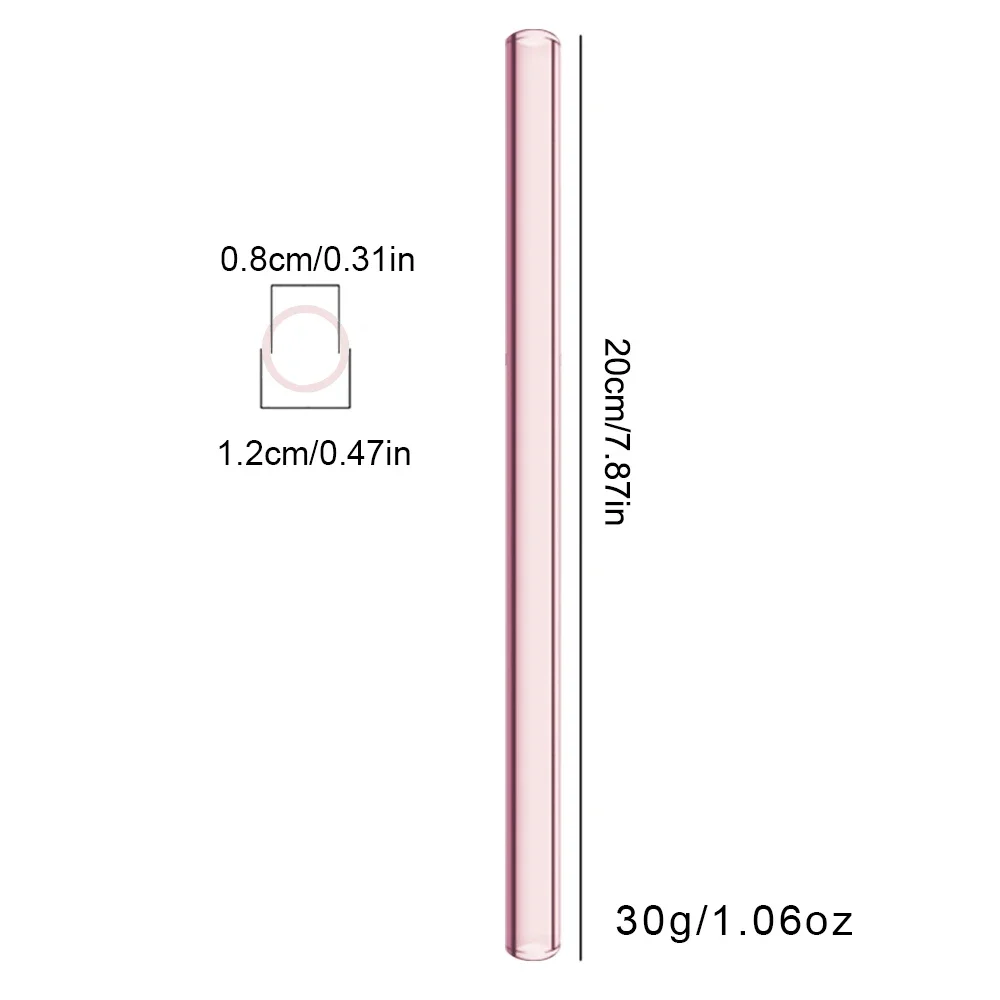 Durable Reusable Glass Drinking Straws for Beverages and Cocktails