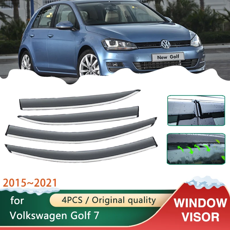 Visiere Per Finestrini Laterali Dell'Auto Per Volkswagen Vw Golf 7 Mk7 Gte Gtd Gti R Hatchback 2015 ~ 2021 Accessori Tende Da Sole Protezione Solare D