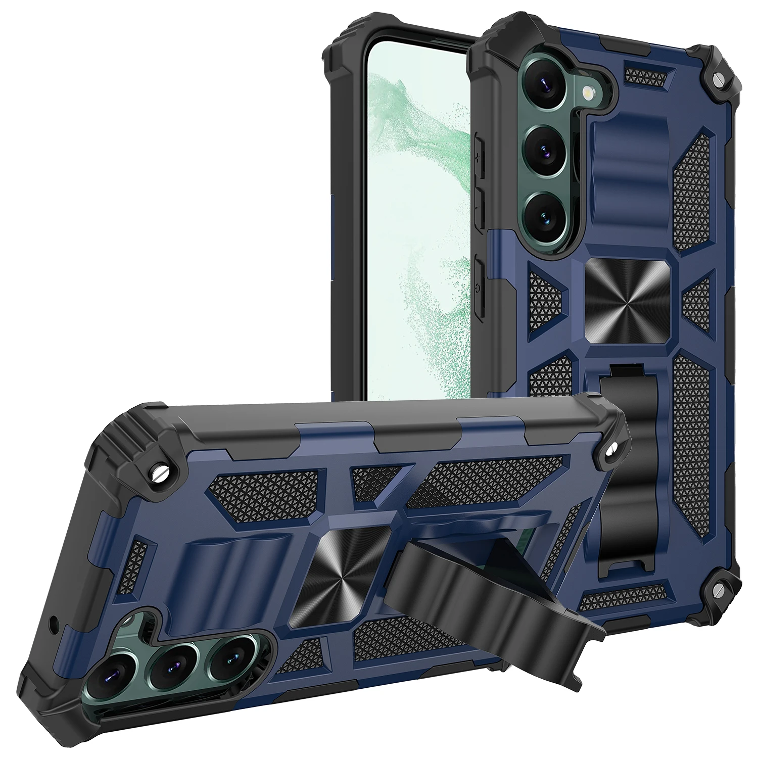 Shockproof Dual Layer Case with Built-in Kickstand
