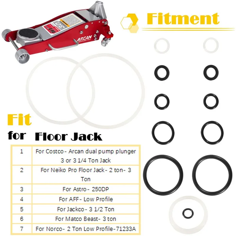 Floor Jack Seal Kit 214739 Repair Kit 14Pcs for Costco- Arcan Dual