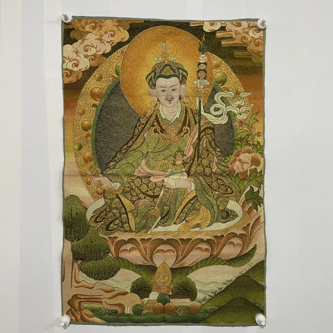 

Free Delivery China Elaborate Silk Embroidery Luck“Bodhisattva Buddha”Geomantic Thangka Painting Mural Household Decoration#63