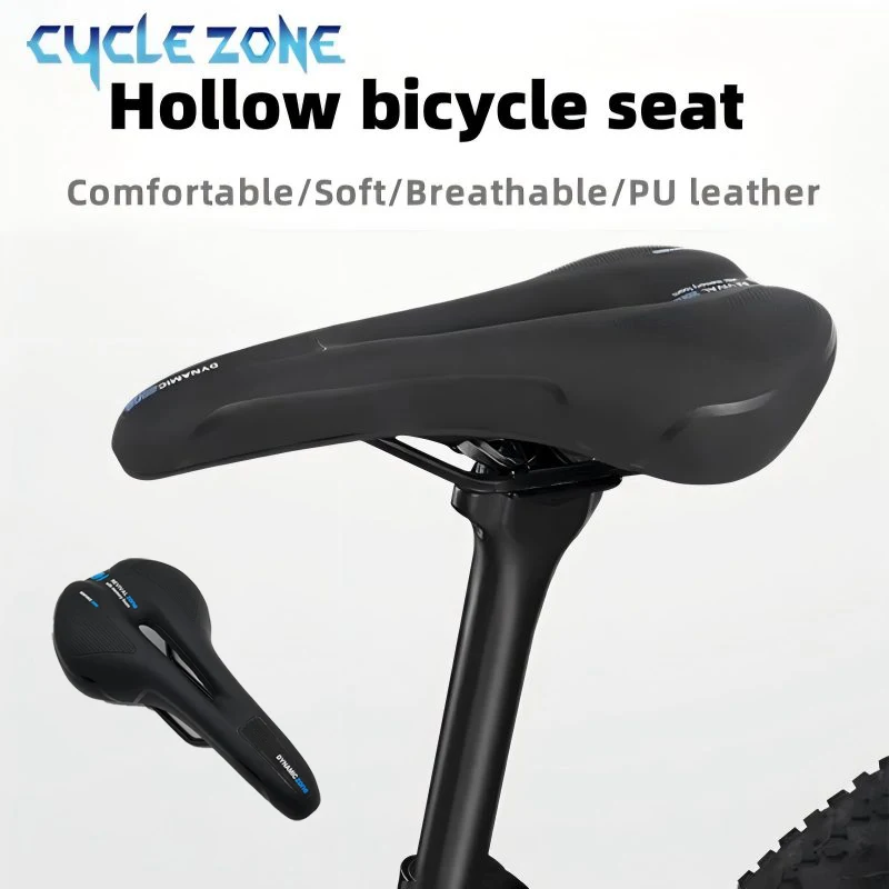 Bicycle Saddle Lightweight Non-Slip PU MTB Road Bike Saddle Shockproof Breathable Hollow Cycling Seat Cushion Bike Accessories