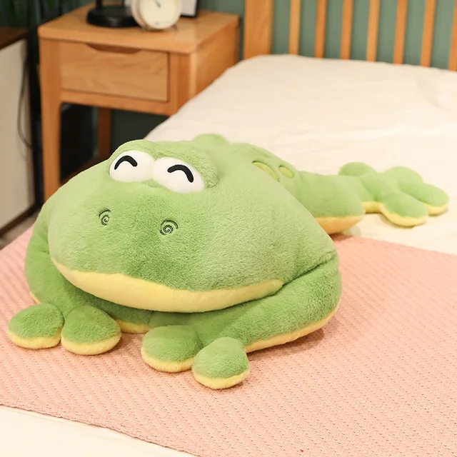 60/80/100CM Lovely Giant Frog Plush Toys Funny Frog Mat Stuffed Soft Animal  Pillow Cushion Creative Home Decoration Gift - AliExpress