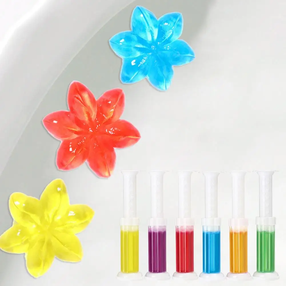 1/6Pcs Deodorant Gel 12times Comfortable Scent Automatic Cleaning Long-Lasting Adhesion Toilet Sink Cleaner Bathroom Supplies
