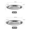 1Pcs 304 Stainless Steel Plate Oval Fish Dish Dinner Dessert Food Sushi Snack Steaming Fruit Dish Household Restaurant Tableware 5
