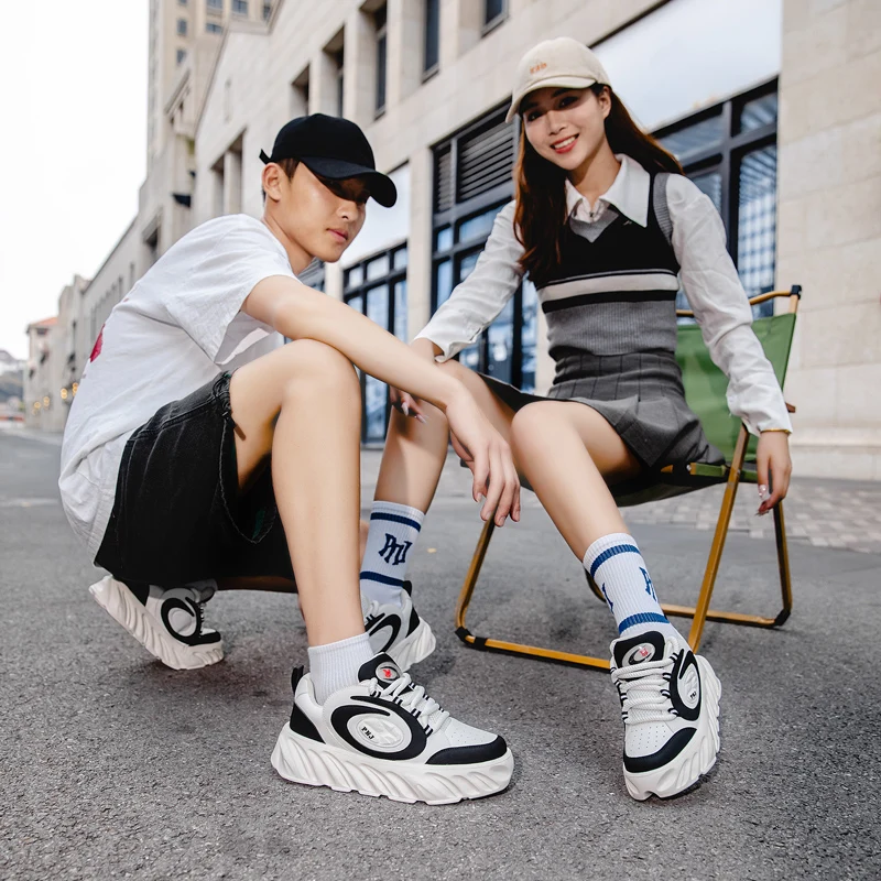 PNJ24 new spring and summer women's shoes men and women couples thick sole sports shoes female daddy shoes all sports casual sho