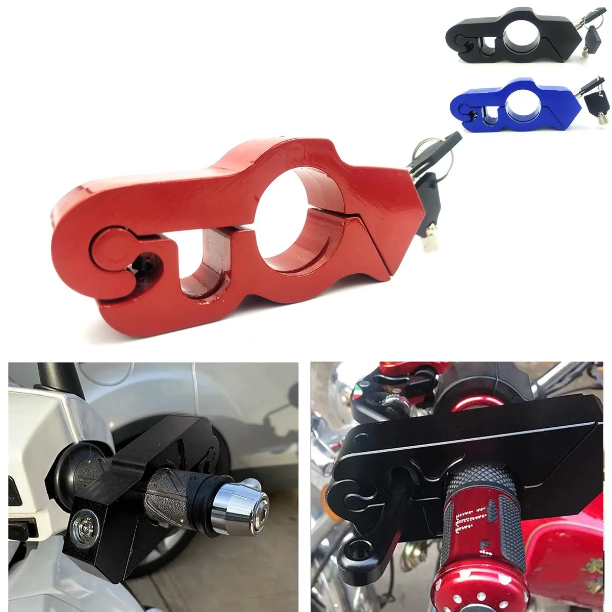 Motorcycle Handlebar Lock Brake Lever Locks Handlebar Lock Helmet Anti