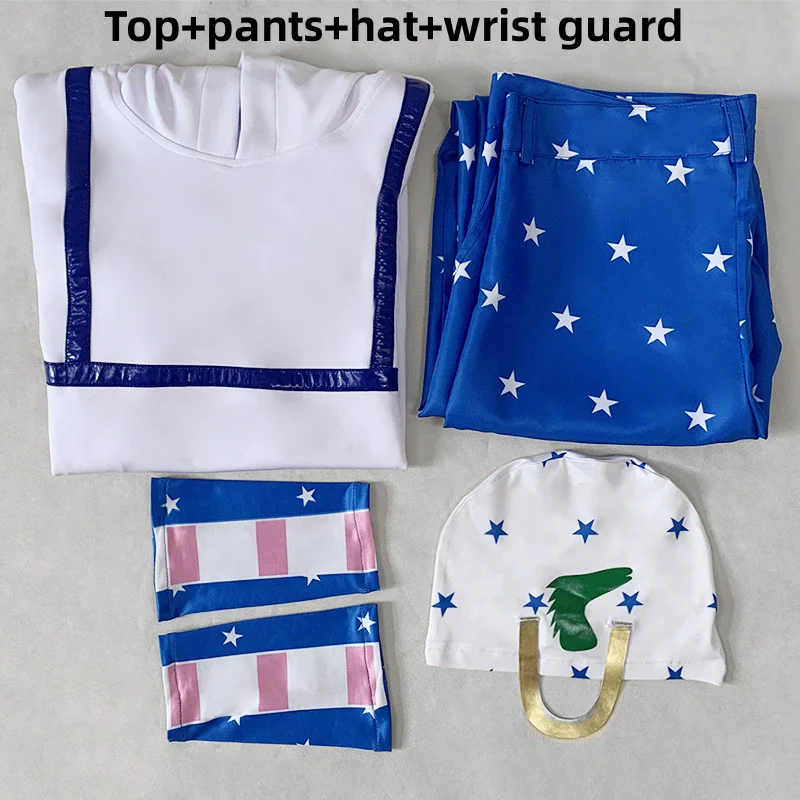 JoJo's Bizarre Adventure: Steel Ball Run | Johnny Joestar Racing Suit Cosplay Costume Set 27 JoJo's Bizarre Adventure: Steel Ball Run-Inspired Johnny Joestar Racing Suit Cosplay Costume for Adults and Kids