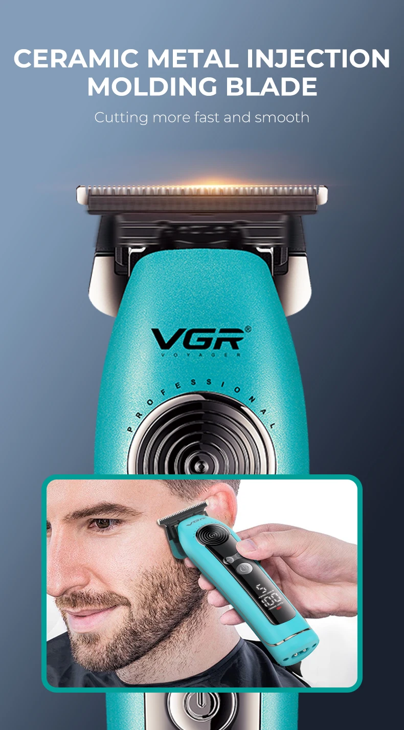 Trimmer Professional Hair Clipper 9000 RPM Barber Hair Cutting Machine Cordless