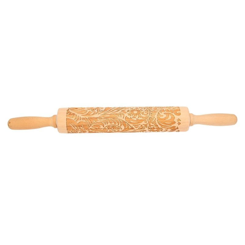 

Pattern Printing Rolling Pin Engraving Embossed Biscuit Dough Stick Kneading Tool Cake Dough Engraved Roller