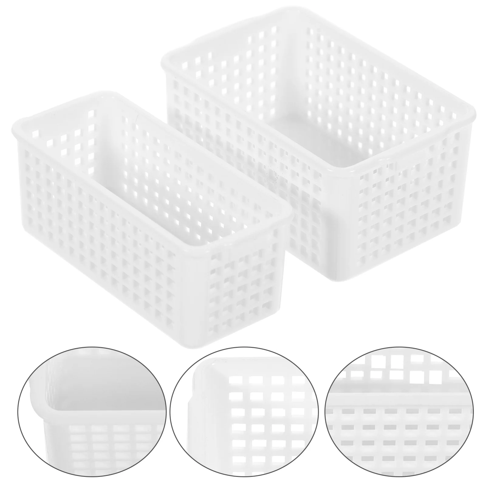 2 Pcs Storage Basket Models House Supply Adorable Mini Decor Miniature Pvc Simulation