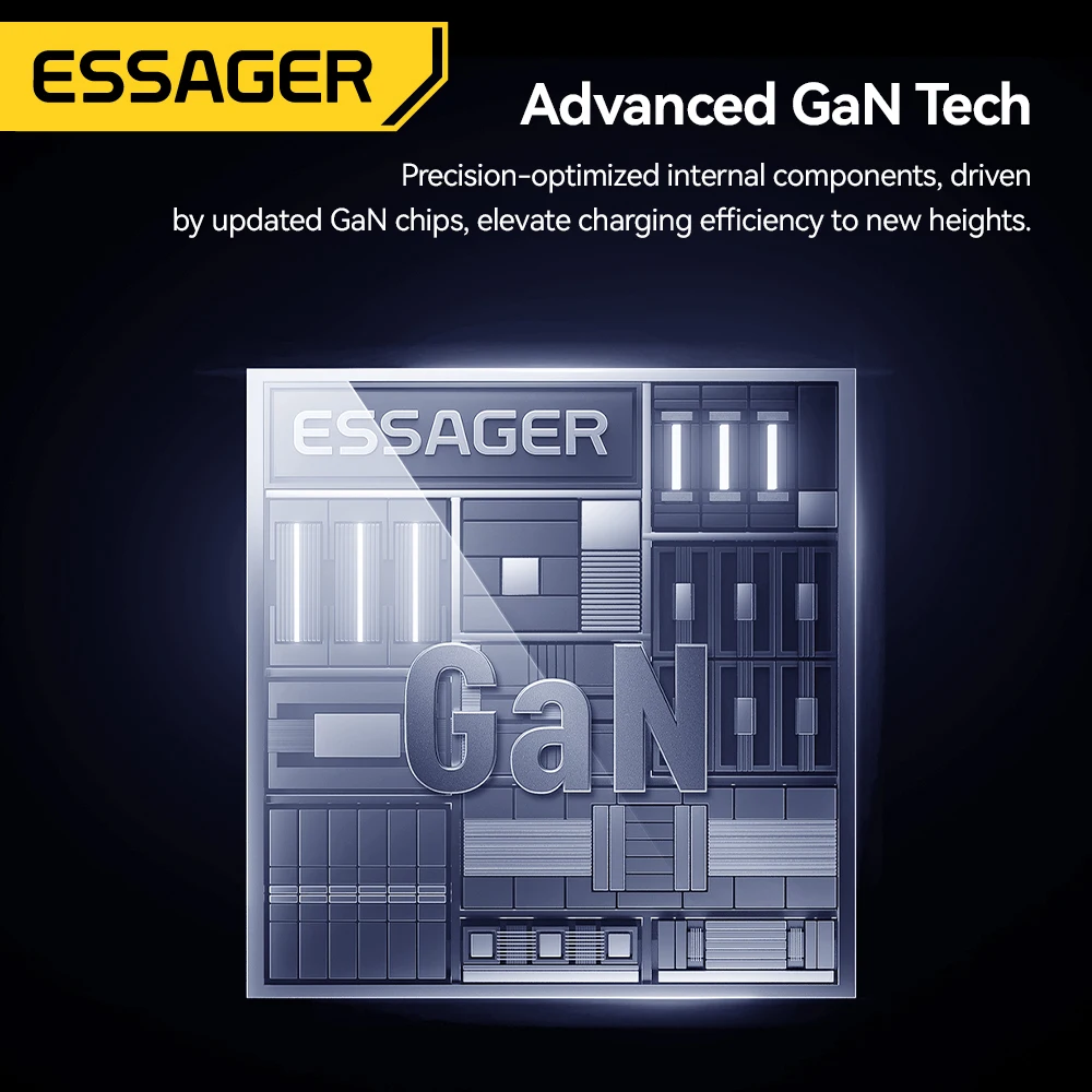 Essager Slim 65W GaN Portable Folding Fast Charger