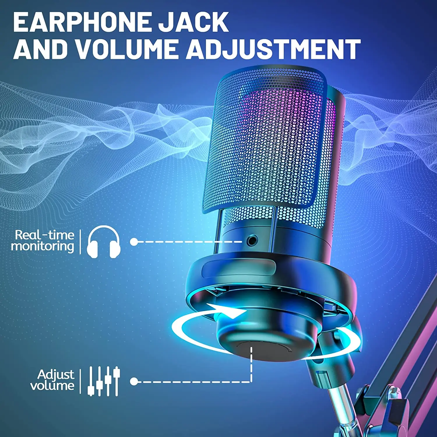 ME6S game microphone USB microphone RGB live capacitance wheat singing ...