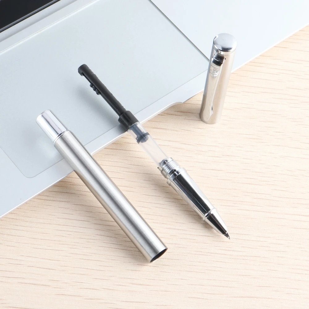 Luxury Metal Fountain Pen 0.38/0.8/1.3mm Curved Nib Student Writing Pen School Art Exercise Signature Supplies Office Stationery 2