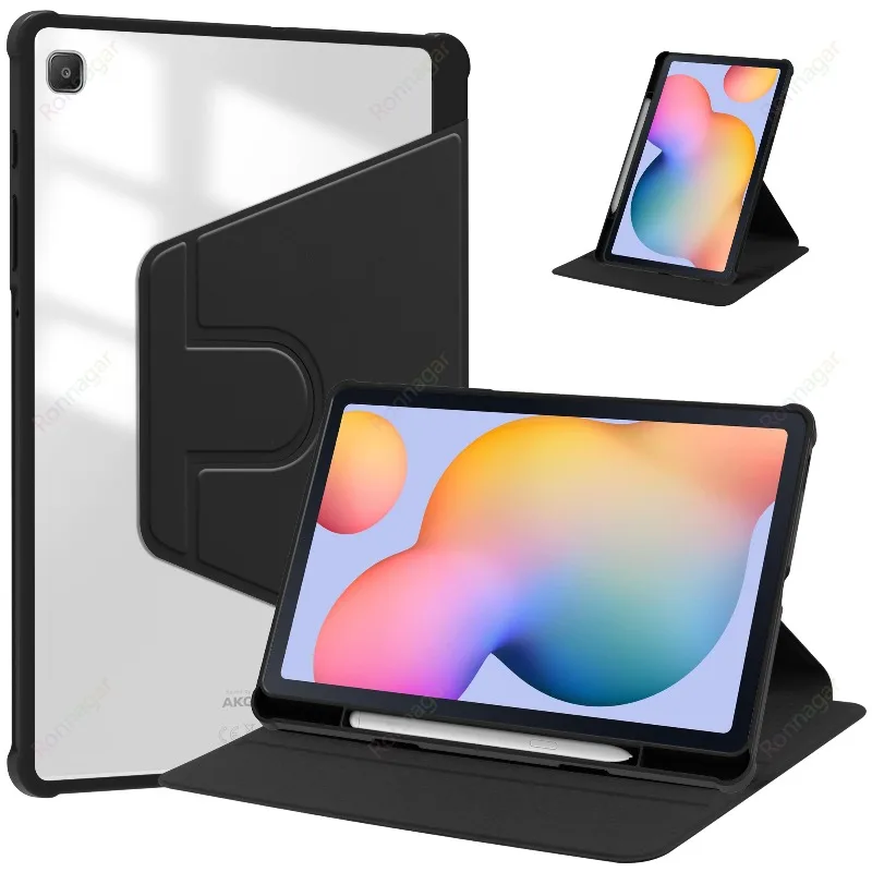 Revolving Tablet Case with Pencil Holder and Auto Sleep/Wake Feature - 10.4 Inch