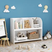 Kids Bookcase with 4 Compartments, Storage Bookshelf, Kids Room, Playroom, Nursery Toy Organizer Kids Bookshelf 2