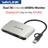 WAVLINK USB 3.0/USB C to DisplayPort/HDMI Display Adapter Dual 5K@60Hz Monitor Hub For Mac M1 M2 Windows DisplayLink DL6950 Chip 1