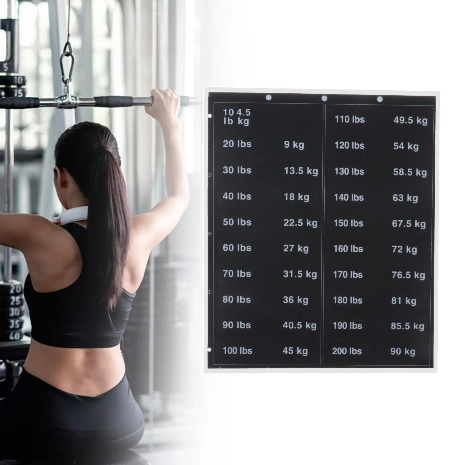 Etichette Adesive Per Pesi Da Palestra - Da 4.5kg A 90kg, Per Manubri, Bilancieri E Dischi, 18x20 Cm - Foto 12