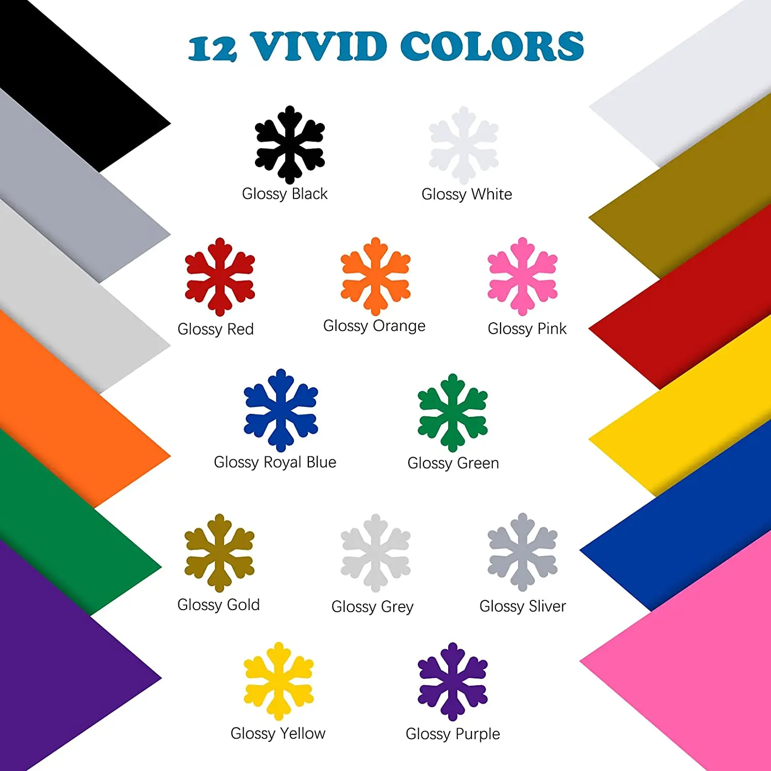 HTVRONT 80pcs 12X12 Inch Multi Color Self Adhesive Vinyl Sheets