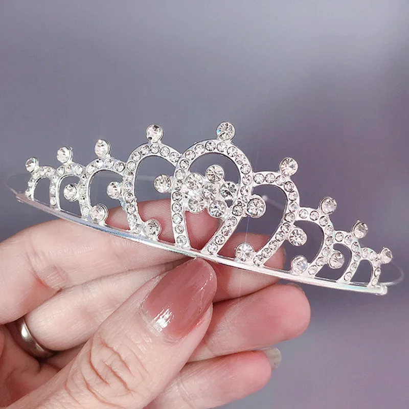 Happy Birthday Crystal Rhinestone Crown Hair Bands For Kids Girl Hoop Headband Wedding Prom Tiaras Hair Jewelry Accessories