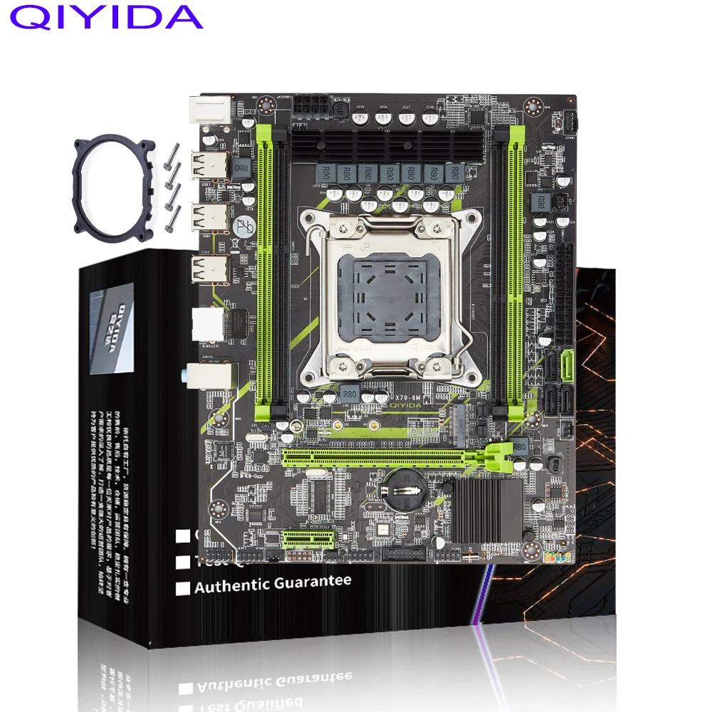 Qiyida X79 Motherboard LGA 2011 USB2.0 SATA3 Support REG ECC Memory And