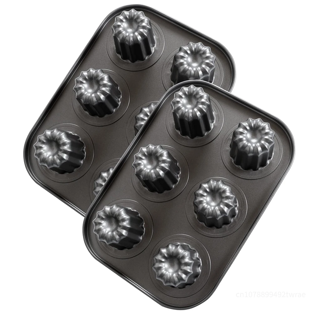 

Non-Stick Carbon Steel Canele Molds Heat-resisting Cannele Fluted Mould Canele Cupcake Muffin Cake Pan Kitchen Baking Tools