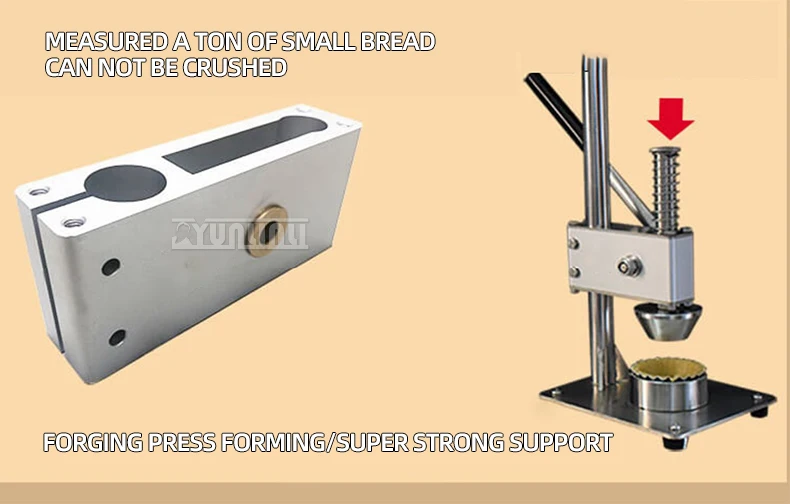 Description Picture 3 of itemCommercial Tartlet Forming Machine Manual Egg Tart Maker Baking Press Shape Machine Stainless Steel Snackautomaten