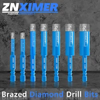 2/5/10PCS 5-16mm Brazed Dry Ceramic Tile Drill Bit Marble Granite Vitrified Tile Hole Opener Diamond Drill Bit Hole Saw
