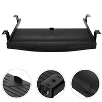 Black Keyboard Tray With Slide Track Computer Keyboard Holder Desk ganizer Under Desk Storage Tray Multi Purpose Storage Plate