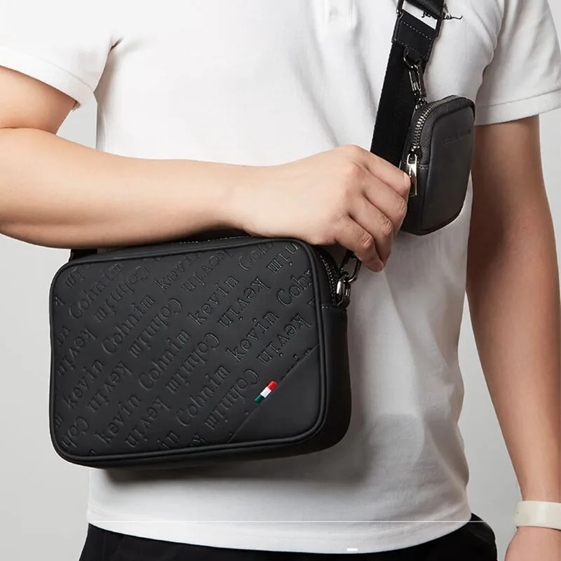 Genuine cowhide men one shoulder cross body waist bag Mens Messenger Bag Mens Shoulder Bag Light luxury fashion casual handbag handbag outdoor sports small backpack