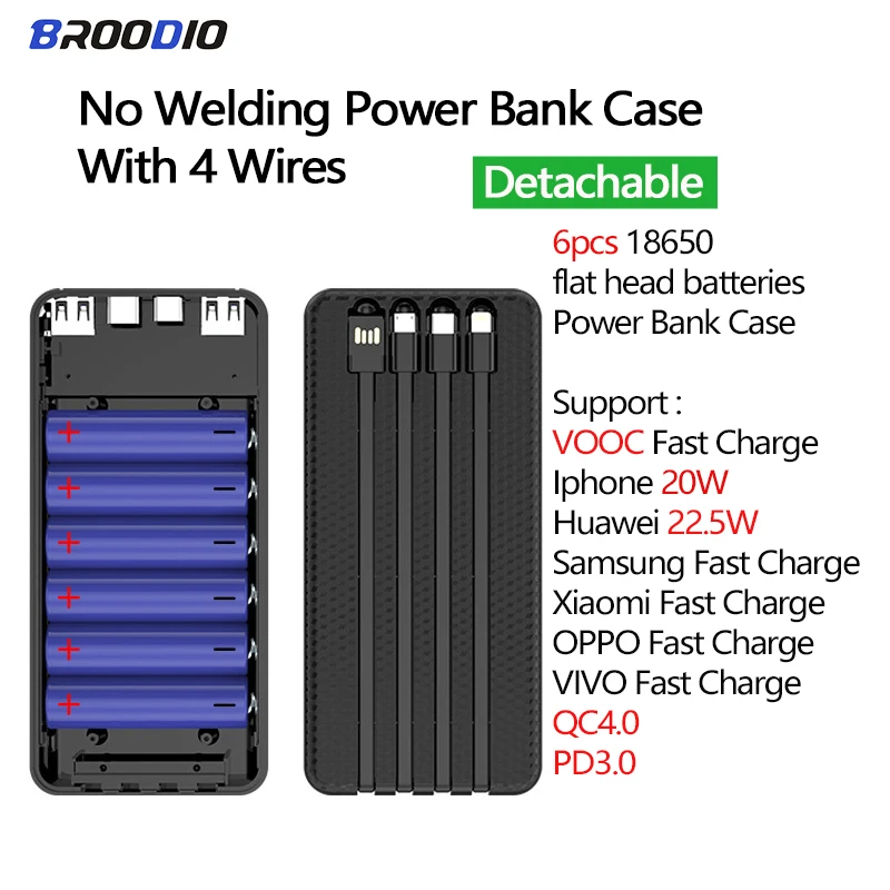 DIYMobilePowerBankCase18650QuickChargingForPhone225W