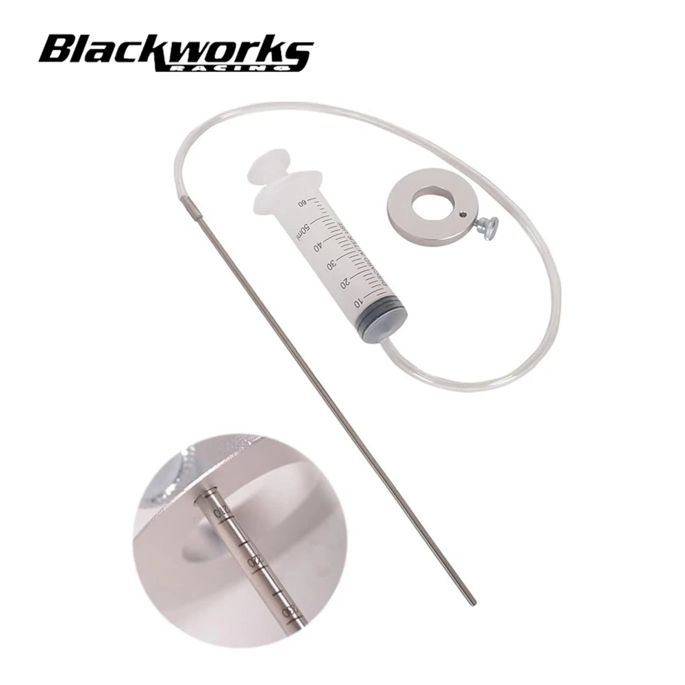 Universal Motorcycle Fork Oil Level Tool Adjuster Suspension Oil Level Gauge Syringe with 60ml Adjustable Ring
