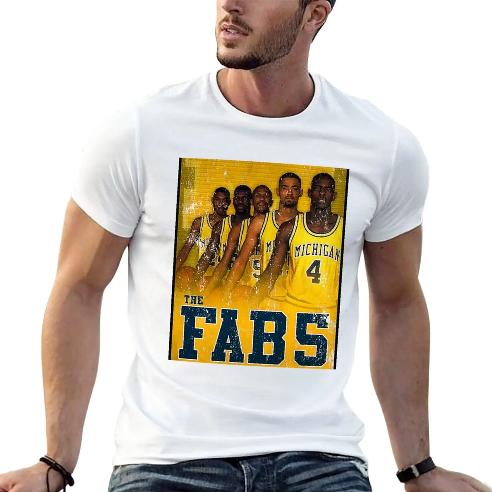 

New The Fab-5 Vintage T-Shirt graphics t shirt plain t-shirt Short sleeve tee mens t shirt graphic