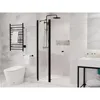 Frameless Swinging Shower Door, Resistance Free Hinges for Smooth Opening and Closing, Reversible Installation 72" x 33.5" 1